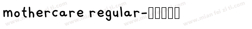 mothercare regular字体转换